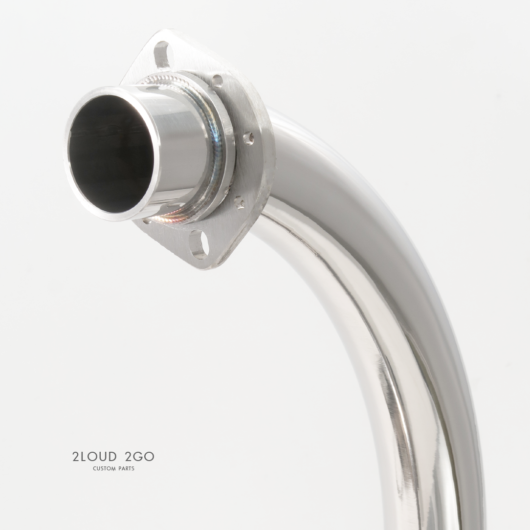 2LOUD Custom 雲豹 白鐵 排氣管 前段 二彎