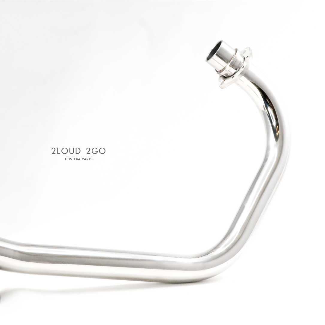 2LOUD Custom 野狼 白鐵 排氣管 前段 三彎