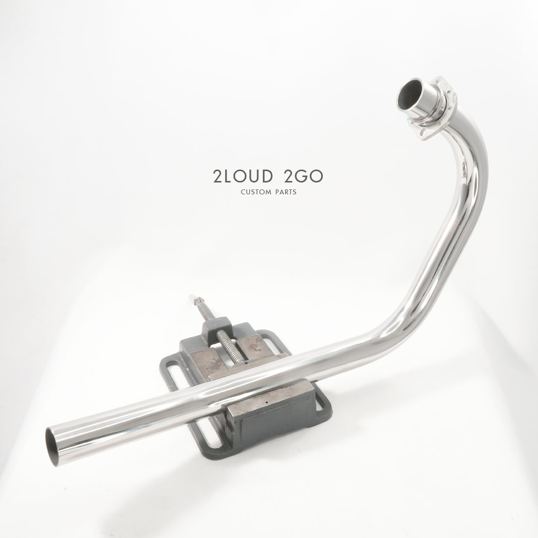 2LOUD Custom 野狼 白鐵 排氣管 前段 二彎
