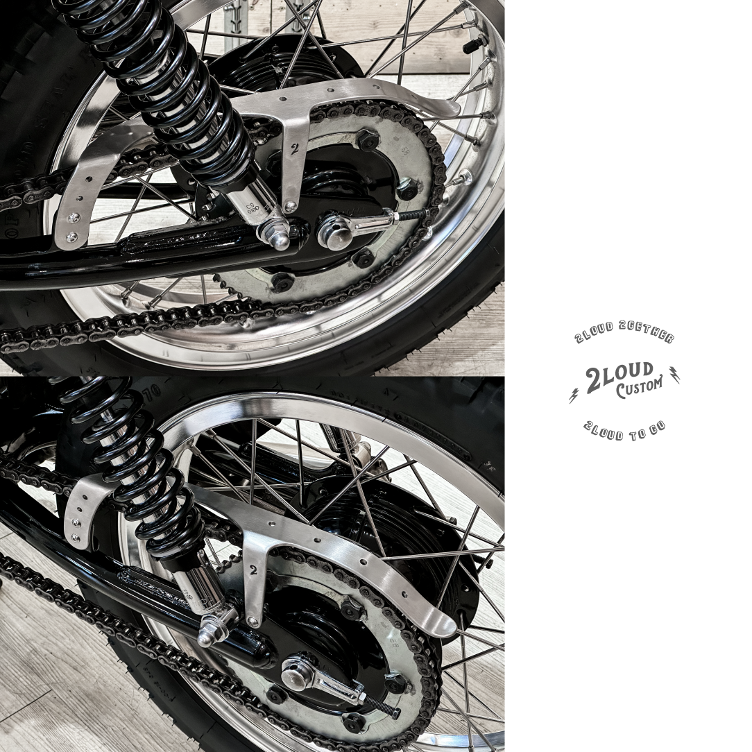 2LOUD Custom|YAMAHA SR400 鏈條蓋 白鐵