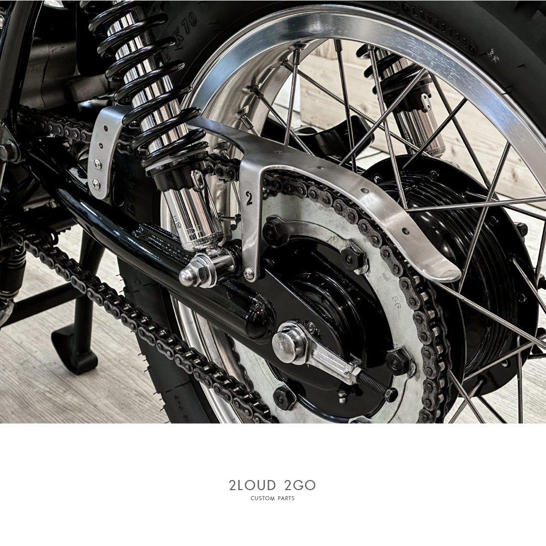 2LOUD Custom|YAMAHA SR400 鏈條蓋 白鐵